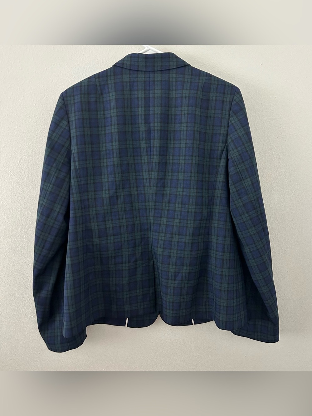 Banana Republic Blue Green Plaid Classic Blazer Womens 16 Preppy Blackwatch - Picture 5 of 11